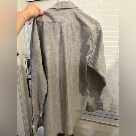 Billy Reid grey made in USA button up shirt see pics size 17 euc - Picture 5 of 9